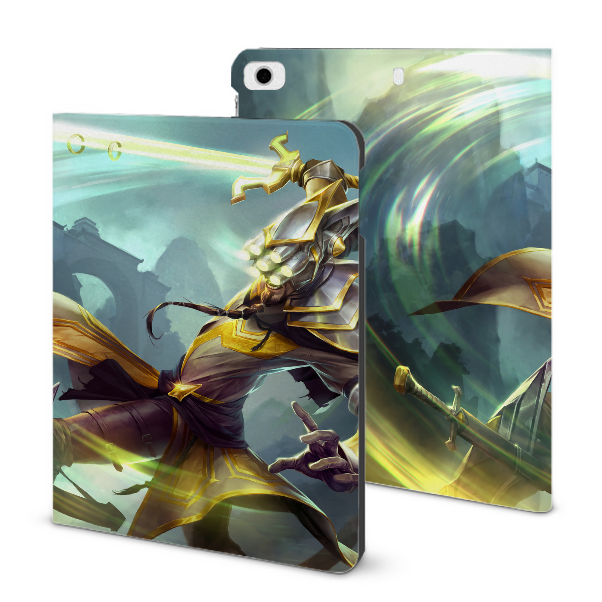 （画像用） リーグ・オブ・レジェンド League of Legends LOL IPad ケース ブック型 PUレザー TPU 耐衝撃 軽量 薄型 ペン収納なし 全面保護 IPad 各モデル対応